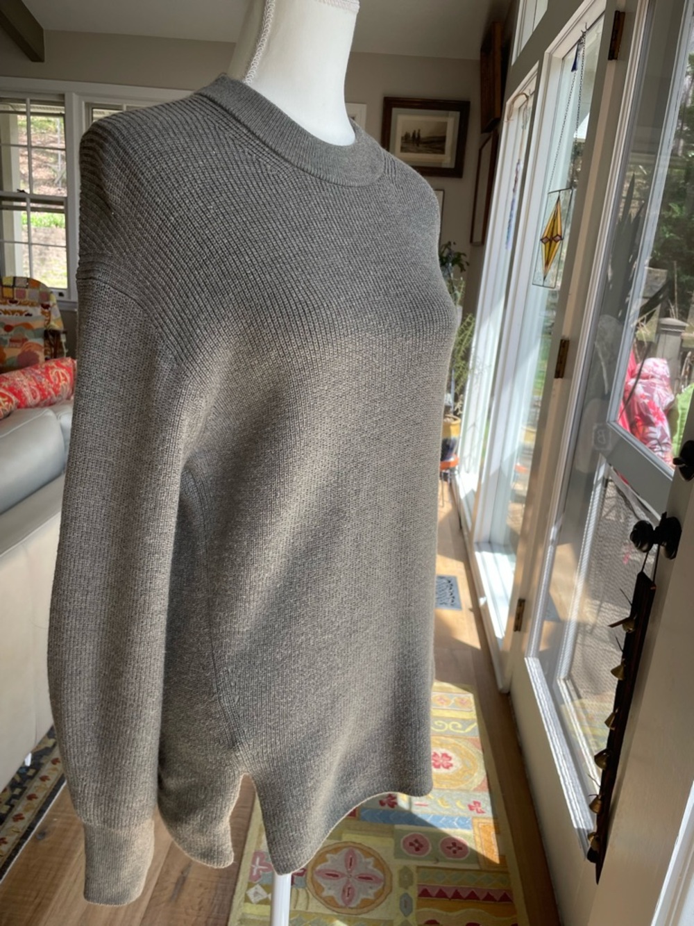 Lululemon Merino Wool-Blend Ribbed Crewneck Sweater
Heathered Nomad W3GKAS Sz 4